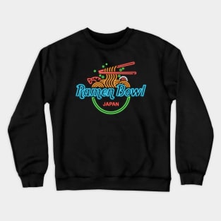 Ramen Bowl Neon Crewneck Sweatshirt